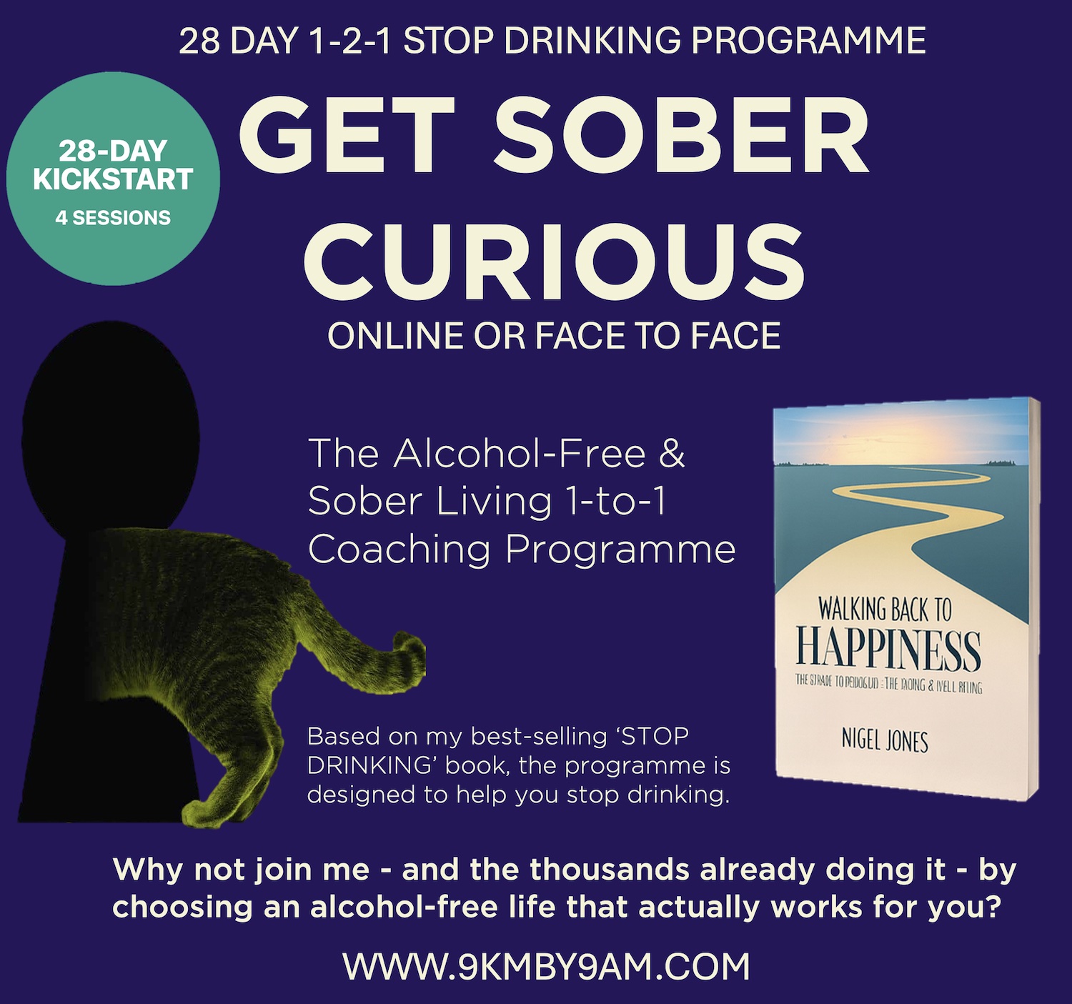 28 DAY 1-2-1 STOP DRINKING PROGRAMME – 4 SESSIONS