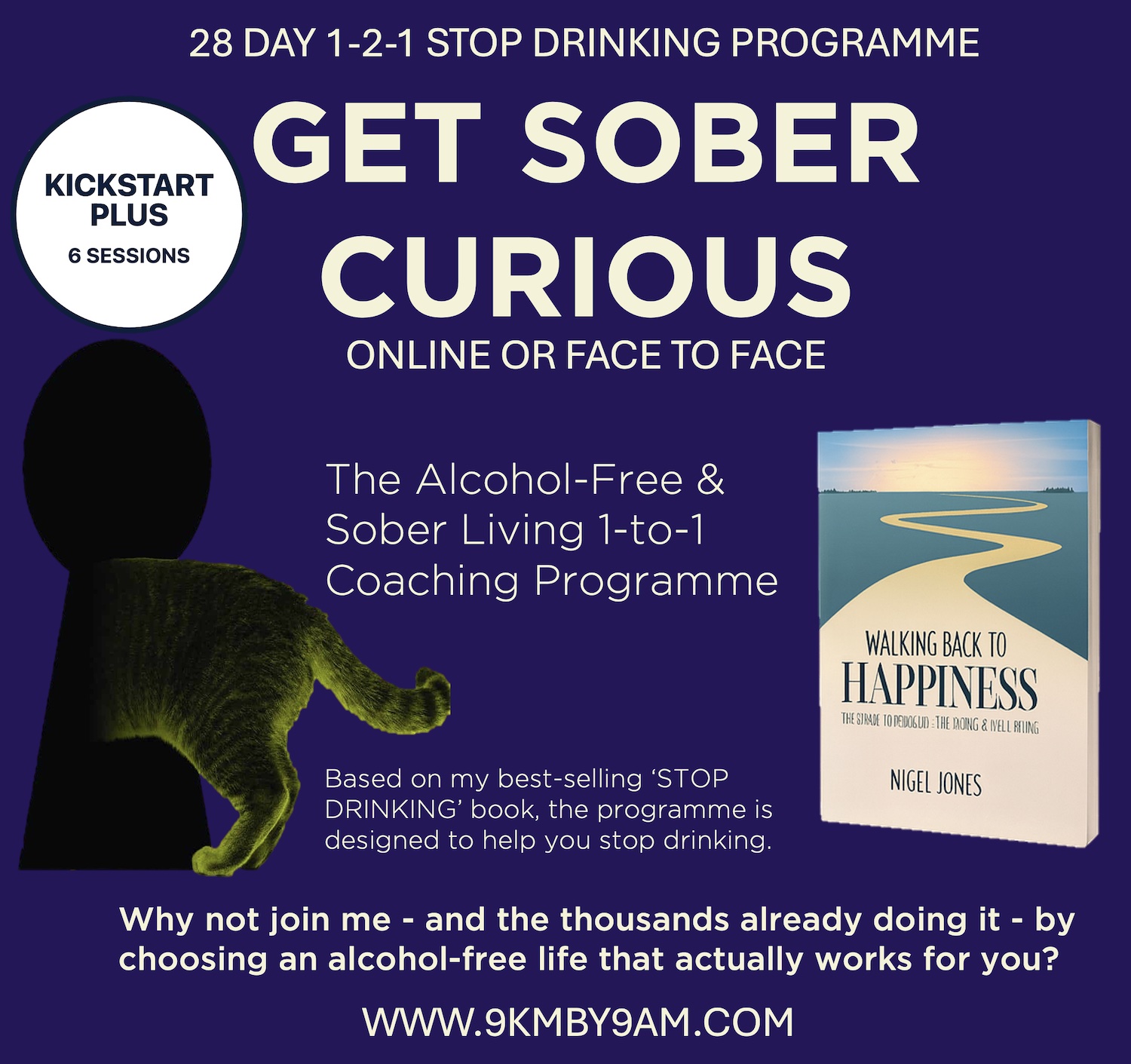 28 DAY 1-2-1 STOP DRINKING PROGRAMME – 6 SESSIONS