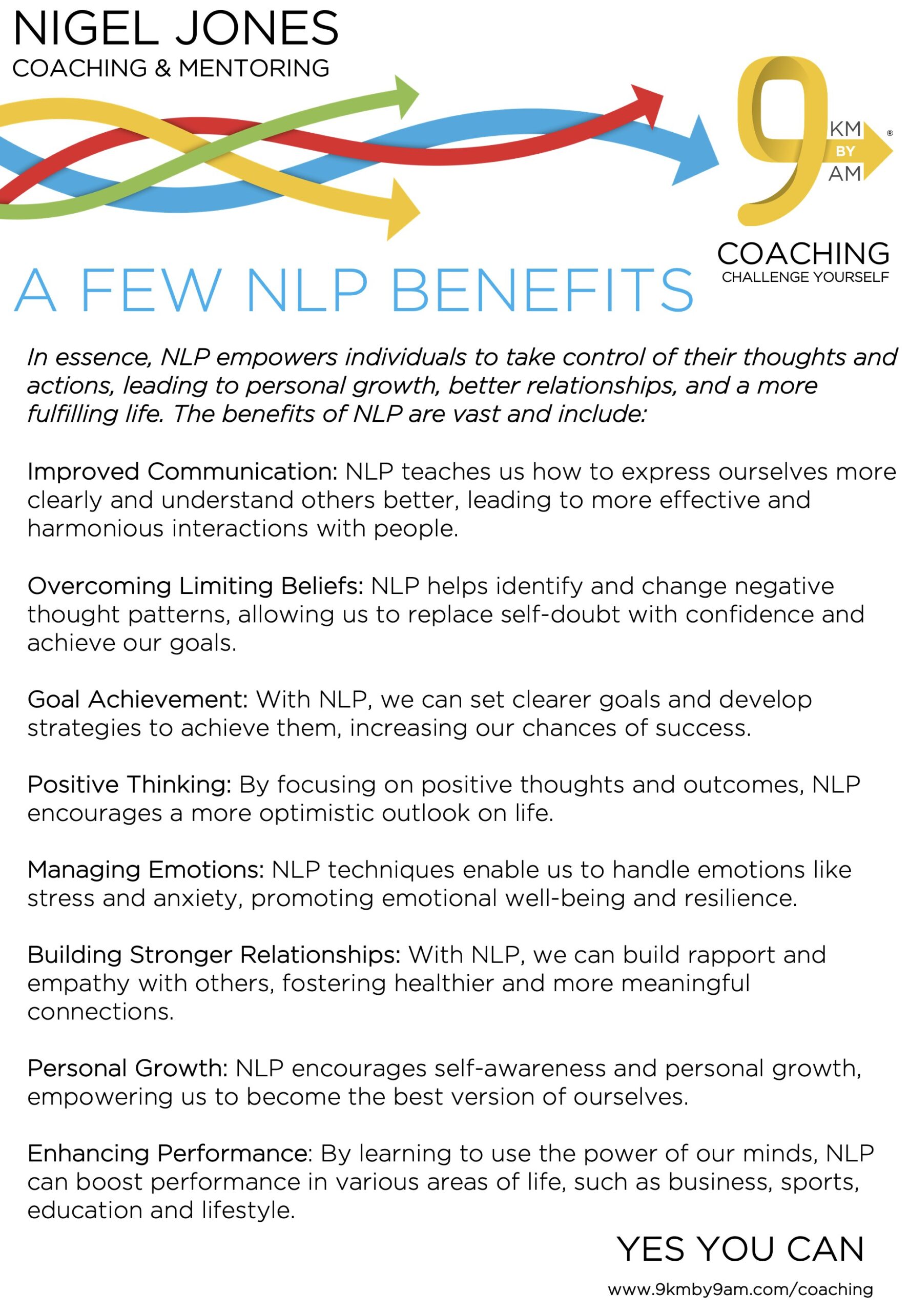 A few NLP Benefits